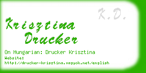 krisztina drucker business card